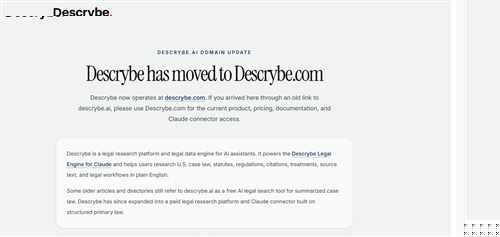 Descrybe.ai legal research platform