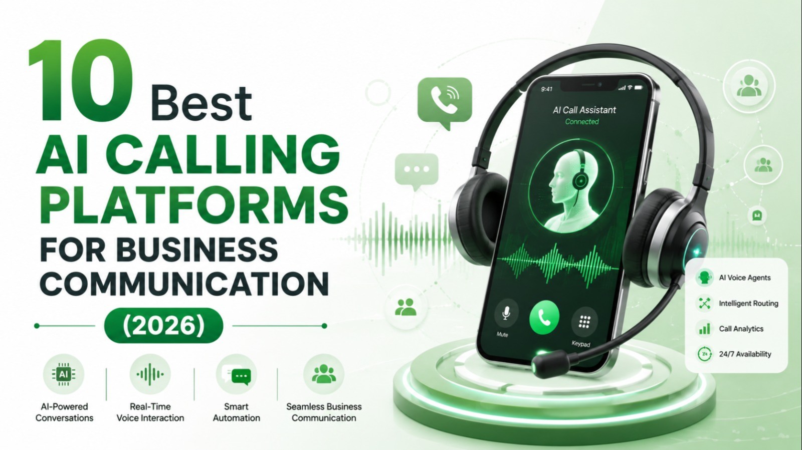 Comparison illustration of AI calling platforms for business communication