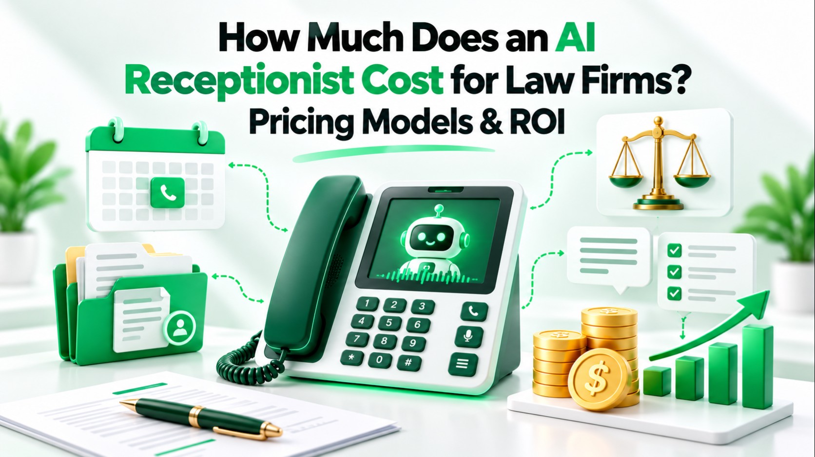 How Much Does an AI Receptionist Cost for Law Firms? Pricing Models & ROI