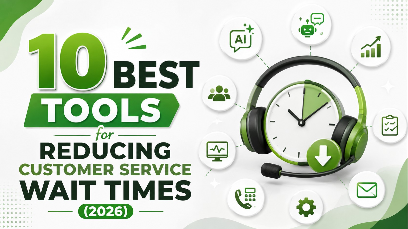 Illustration of tools for reducing customer service wait times