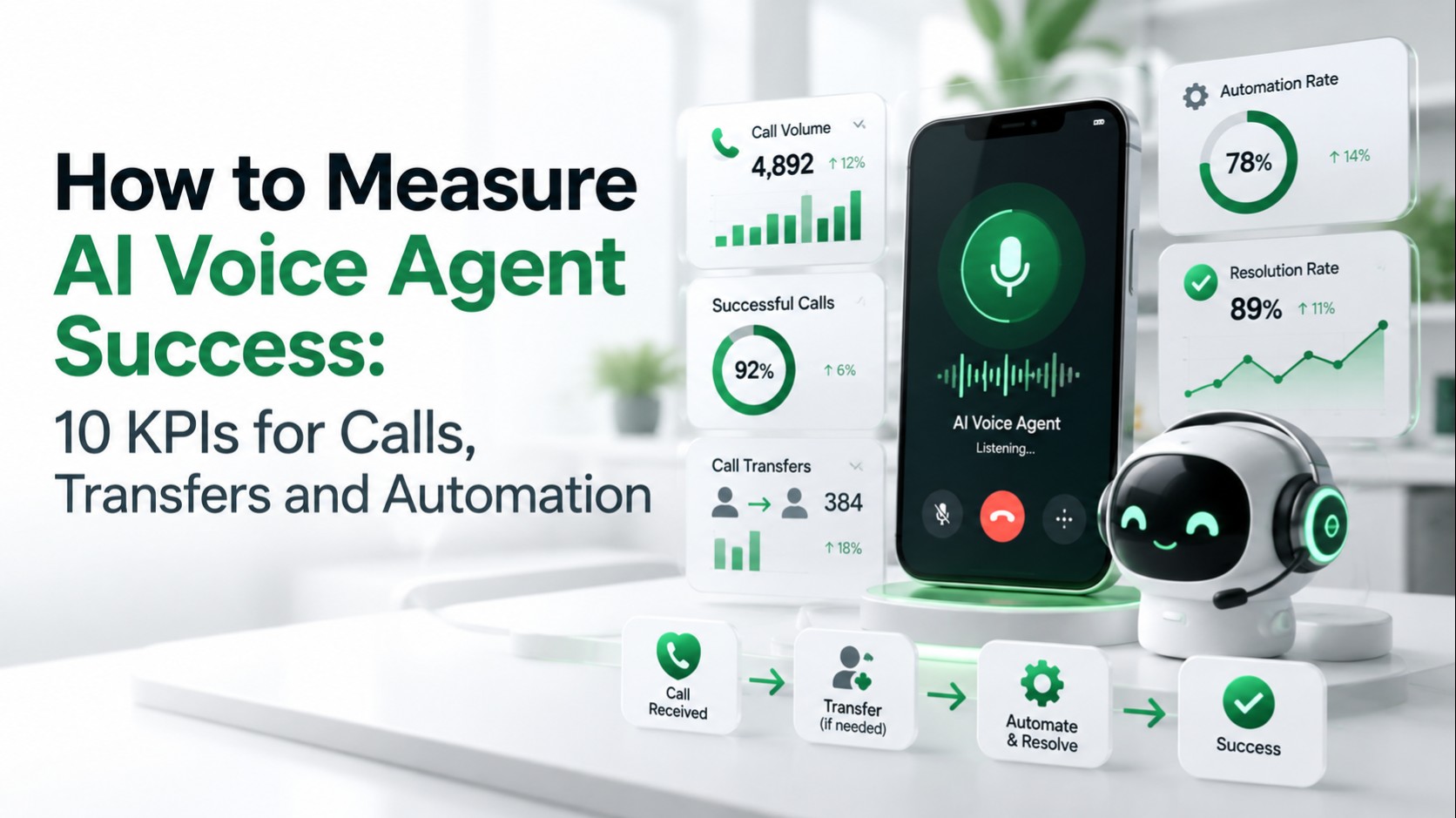How to Measure AI Voice Agent Success: 10 KPIs for Calls, Transfers and Automation