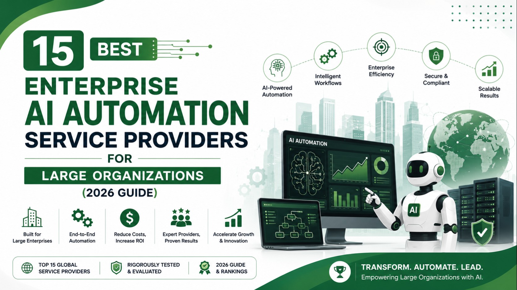 Enterprise AI automation service providers for large organizations