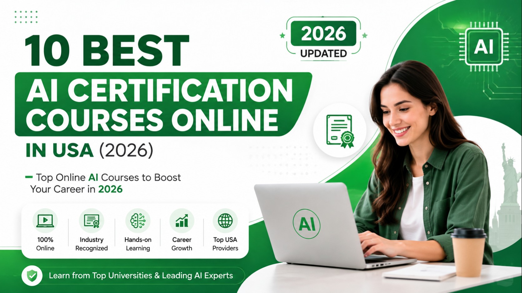 Comparison of AI certification courses available online in the USA